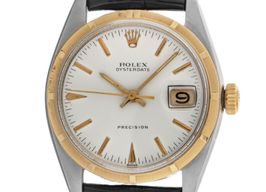 Rolex Oyster Precision 6694 (1947) - White dial 34 mm Gold/Steel case