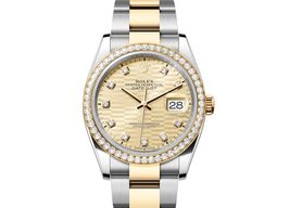 Rolex Datejust 36 126283RBR-0032 (2023) - Gold dial 36 mm Steel case