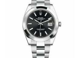 Rolex Datejust 41 126300 (2017) - Zwart wijzerplaat 48mm Staal