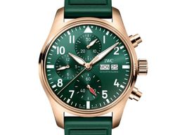 IWC Pilot Chronograph IW388110 (2024) - Groen wijzerplaat 41mm Roodgoud