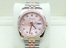 Rolex Datejust 36 116231 (2010) - Pink dial 36 mm Gold/Steel case