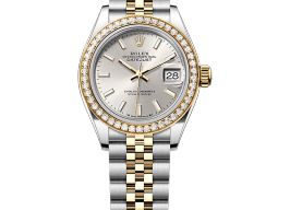 Rolex Lady-Datejust 279383RBR (2025) - Zilver wijzerplaat 28mm Goud/Staal