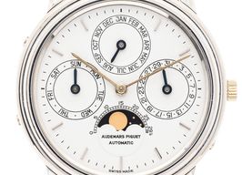 Audemars Piguet Quantieme Perpetual Calendar 5548 (1985) - White dial 36 mm White Gold case