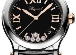 Chopard Happy Sport 278582-6014 (2026) - Zwart wijzerplaat 36mm Goud/Staal