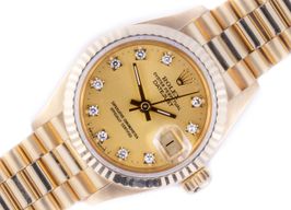 Rolex Lady-Datejust 69178 (1987) - Champagne dial 26 mm Yellow Gold case