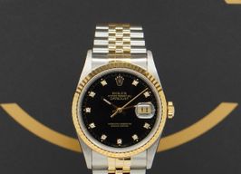 Rolex Datejust 36 16233 (1994) - Zwart wijzerplaat 36mm Goud/Staal