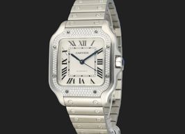 Cartier Santos WSSA0029 (Onbekend (willekeurig serienummer)) - Zilver wijzerplaat 35mm Staal