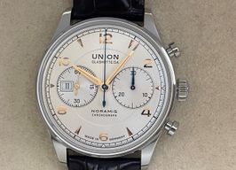 Union Glashütte Noramis Chronograph D012.427.16.037.01 (Onbekend (willekeurig serienummer)) - Zilver wijzerplaat 42mm Staal