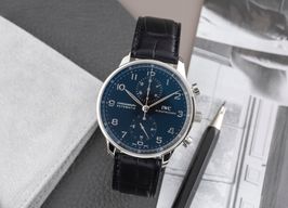 IWC Portuguese Chronograph IW371447 (2013) - Zwart wijzerplaat 41mm Staal