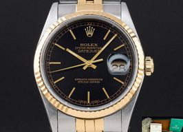 Rolex Datejust 36 16233 (1995) - Black dial 36 mm Gold/Steel case