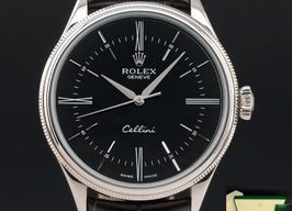 Rolex Cellini Time 50509 (2018) - Black dial 39 mm White Gold case