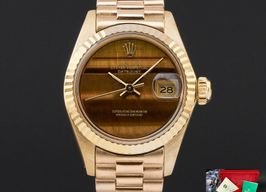 Rolex Lady-Datejust 6917 (1981) - Black dial 26 mm Yellow Gold case