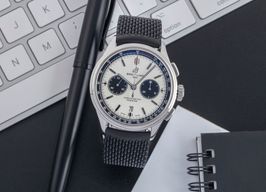 Breitling Premier AB0118221G1P1 (Onbekend (willekeurig serienummer)) - Zilver wijzerplaat 42mm Staal