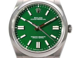 Rolex Oyster Perpetual 41 124300 (2023) - Groen wijzerplaat 41mm Staal