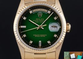 Rolex Day-Date 36 18238 (1989) - Groen wijzerplaat 36mm Geelgoud