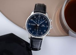 IWC Portuguese Chronograph IW371609 (Unknown (random serial)) - Black dial 41 mm Steel case