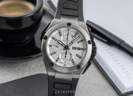 IWC Ingenieur Double Chronograph Titanium IW386501 (2015) - Zilver wijzerplaat 45mm Titanium