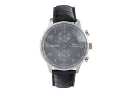 IWC Portuguese Chronograph IW371431 (2007) - Grey dial 41 mm White Gold case