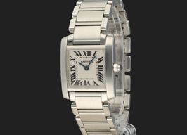 Cartier Tank Française 2300 (Unknown (random serial)) - Silver dial 20 mm Steel case