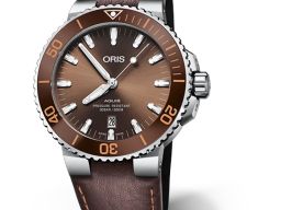 Oris Aquis Date 01 733 7730 4152-07 5 24 12EB (2025) - Bruin wijzerplaat 44mm Staal