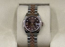 Rolex Lady-Datejust 279171 (2024) - Bruin wijzerplaat 28mm Staal