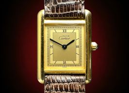 Cartier Tank Vermeil 366001 (1990) - Champagne wijzerplaat 20mm Goud/Staal