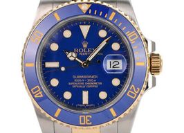 Rolex Submariner Date 116613LB (2012) - Blue dial 40 mm Gold/Steel case