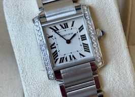 Cartier Tank Française W4TA0009 (2021) - Wit wijzerplaat 30mm Staal