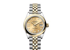 Rolex Lady-Datejust 279163 (2025) - Champagne wijzerplaat 28mm Goud/Staal