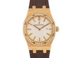 Audemars Piguet Royal Oak Lady 676510OR.ZZ.D010CA.01 (Onbekend (willekeurig serienummer)) - Zilver wijzerplaat 33mm Roségoud