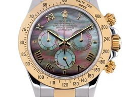 Rolex Daytona 116523 (Onbekend (willekeurig serienummer)) - Zwart wijzerplaat 40mm Goud/Staal