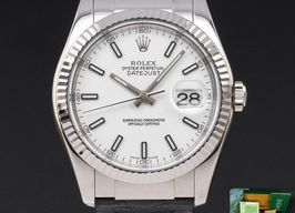 Rolex Datejust 36 116139 (2001) - Wit wijzerplaat 36mm Witgoud