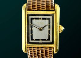 Cartier Tank 5057001 (1990) - Grey dial 20 mm Gold/Steel case
