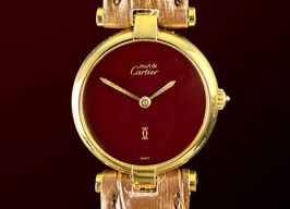 Cartier Vendome 881002 (1990) - Red dial 24 mm Gold/Steel case