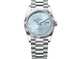 Rolex Day-Date 36 128236 (2024) - Blauw wijzerplaat 36mm Platina