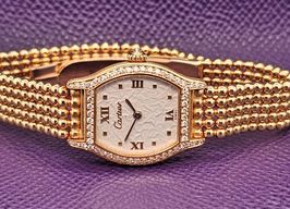 Cartier Tortue Unknown (Onbekend (willekeurig serienummer)) - Wit wijzerplaat 24mm Geelgoud