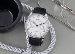 IWC Portuguese Automatic IW500705 (Onbekend (willekeurig serienummer)) - Zilver wijzerplaat 42mm Staal