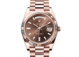 Rolex Day-Date 40 228235-0003 (2024) - Brown dial 40 mm Rose Gold case
