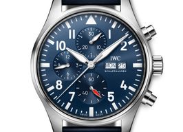 IWC Pilot Chronograph IW378003 (2023) - Blauw wijzerplaat 43mm Staal