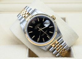 Rolex Datejust 36 16233 (1988) - Black dial 36 mm Gold/Steel case