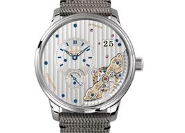 Glashütte Original PanoMaticInverse 1-91-02-02-02-66 (2024) - Zilver wijzerplaat 42mm Staal