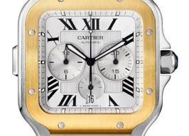 Cartier Santos W2SA0008 (2026) - Wit wijzerplaat 45mm Staal