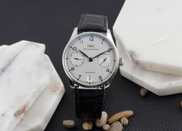IWC Portuguese Automatic IW500107 (Unknown (random serial)) - Silver dial 42 mm Steel case