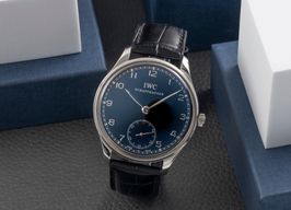 IWC Portuguese Hand-Wound IW545407 (2016) - Zwart wijzerplaat 44mm Staal