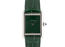 Cartier Tank WSTA0056 (2022) - Green dial 34 mm Steel case