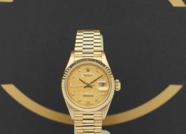 Rolex Lady-Datejust 69178 (1992) - Goud wijzerplaat 26mm Geelgoud