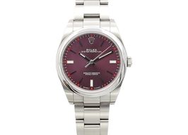 Rolex Oyster Perpetual 39 114300 (Onbekend (willekeurig serienummer)) - Paars wijzerplaat 39mm Staal