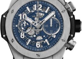 Hublot Big Bang Unico 421.NX.5170.RX (2022) - Blauw wijzerplaat 44mm Titanium