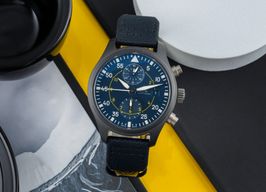 IWC Pilot Chronograph Top Gun IW389008 (Onbekend (willekeurig serienummer)) - Blauw wijzerplaat 44mm Keramiek