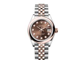 Rolex Lady-Datejust 279161-0011 (2024) - Brown dial 28 mm Steel case